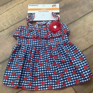 NWT Simply Dog Strawberry Print Dress